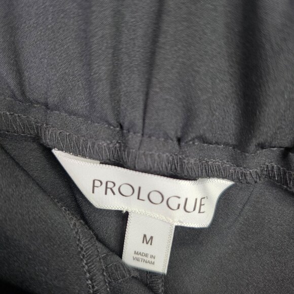 Womens Prologue Black Pull On Wide Leg Pants Mid Rise Polyester Stretch Size M - Picture 2 of 10